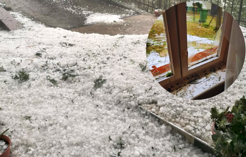 Niesamowicie potężna superkomórka burzowa wybijała szyby gradem. Dostępne są fotografie.