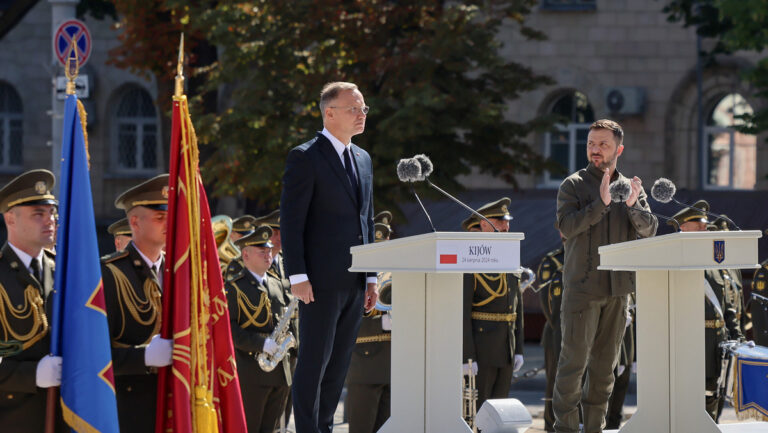 Andrzej Duda przemawia w stolicy Ukrainy: "Nie jesteście sami, pamiętajcie o tym"